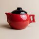 Vintage Red Ceramic Moka Maker by Caffe Cellana, Italy – 1980s Pop Art Design, For Multiple Coffees