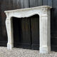 Louis XV style fireplace in Arabescato Carrara marble, circa 1880.