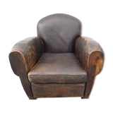 30s leather club armchair