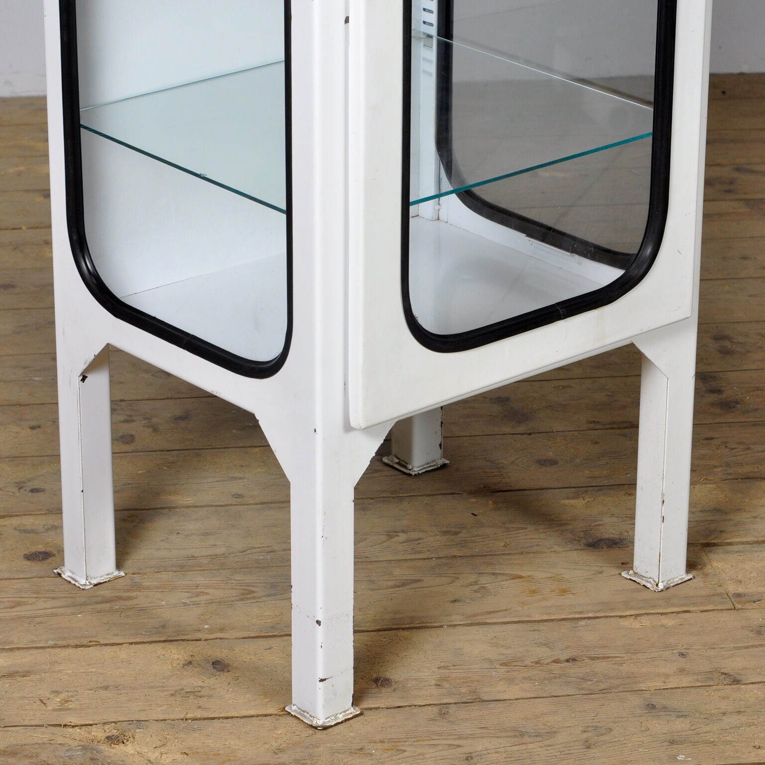 Vintage Iron And Glass Medical Cabinet, 1970s
