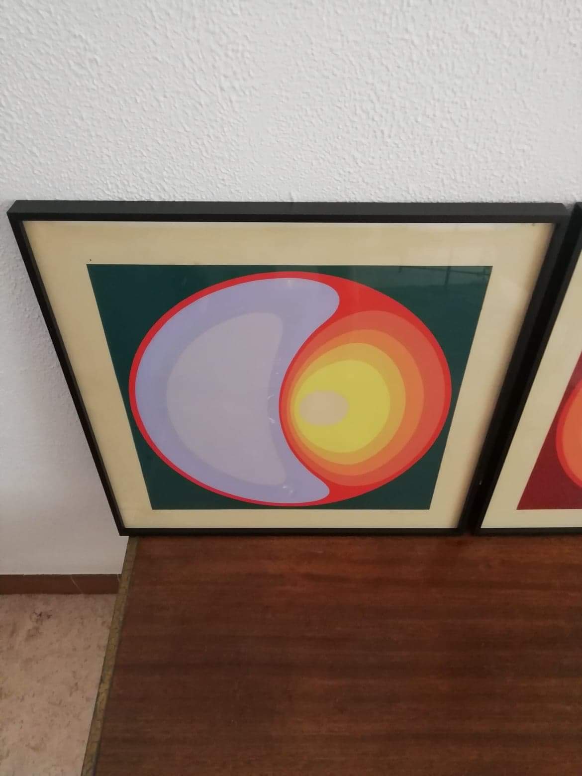 Two silkscreen prints by Henri Baviera 1972
