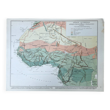 Original map North Africa - 37x27cm - 1908
