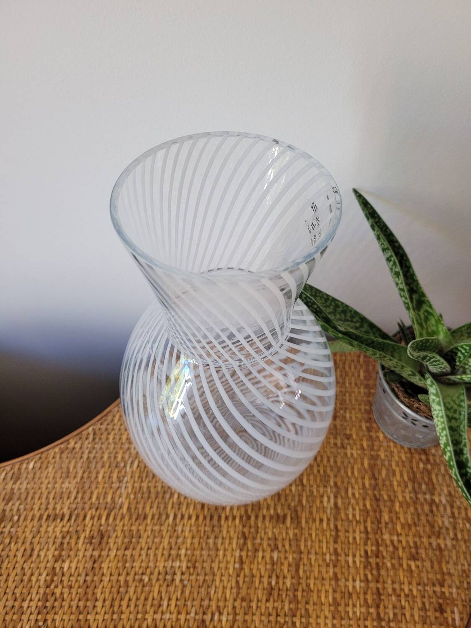 Vase en verre soufflé artisanal Murano