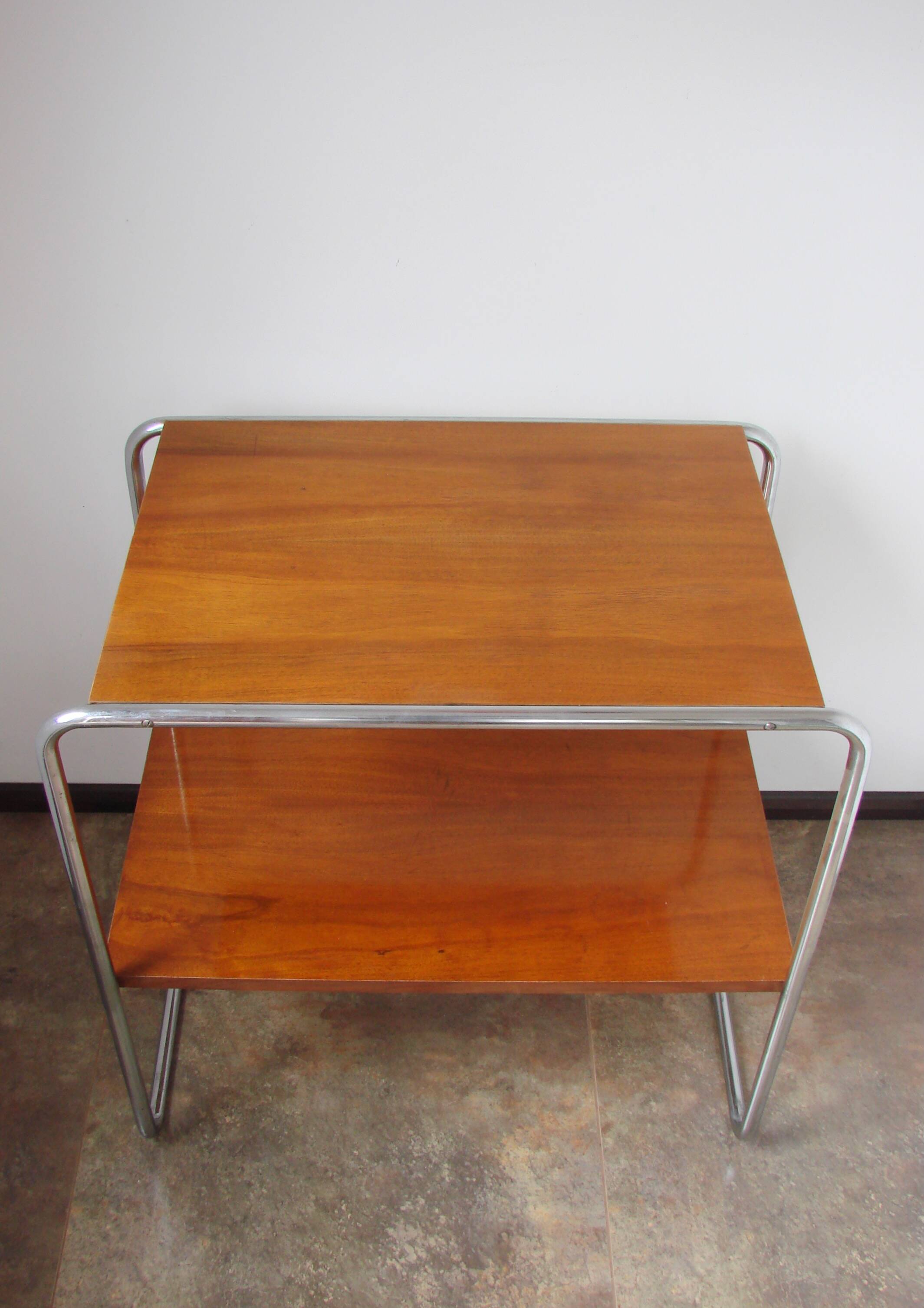 B12 side table by Marcel Breuer, Thonet, Czechoslovakia, 1930s, Bauhaus