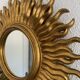 Vintage 1960s sun gold witch mirror - 47 cm