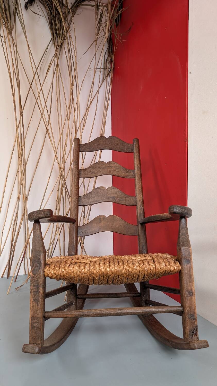 Vintage oak rocking chair