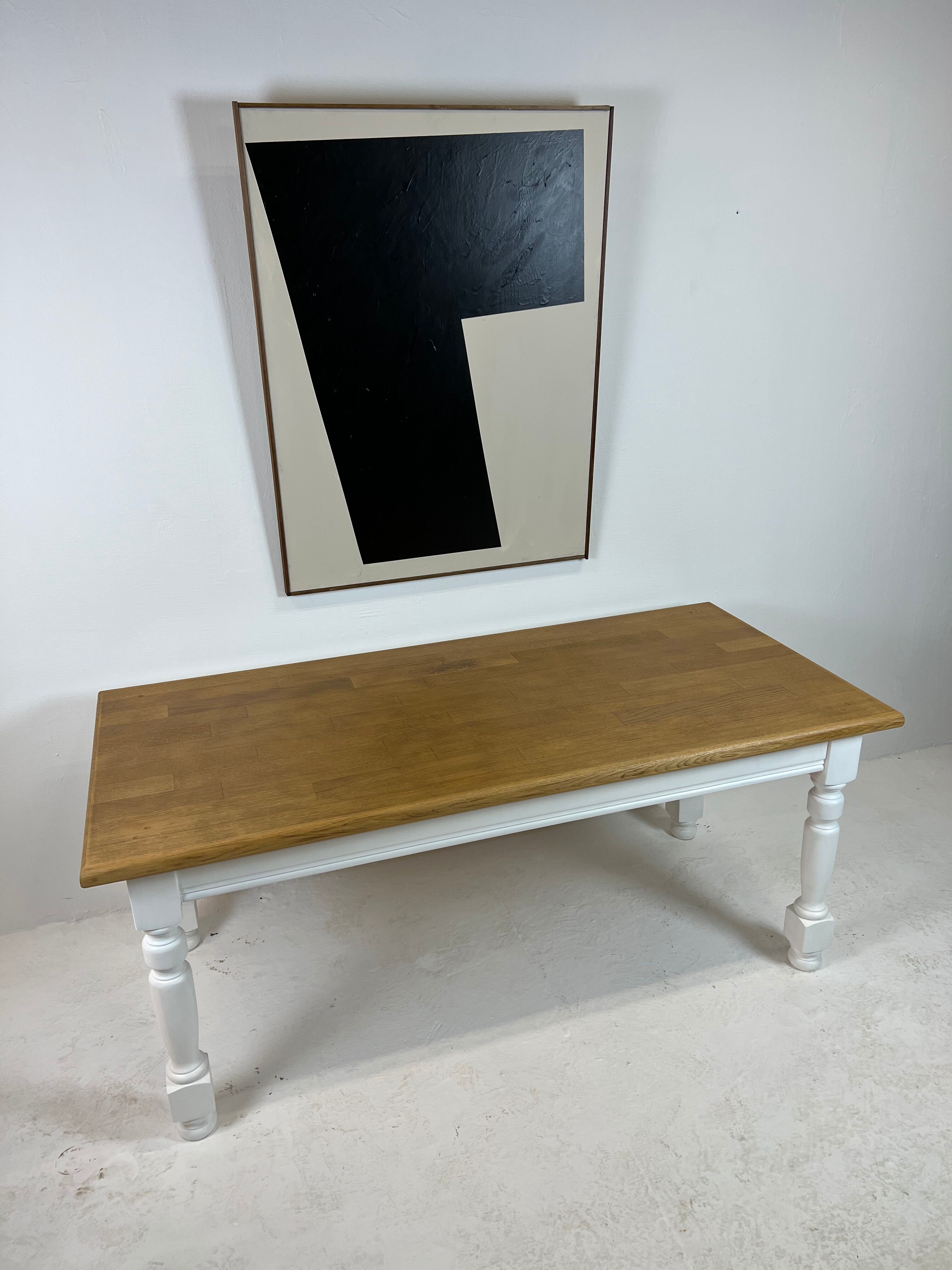 Ivory white base farmhouse table