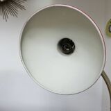 "Cocotte" lamp in brass and red lacquered metal, 1950s-60s.