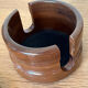 Wood and agate coasters