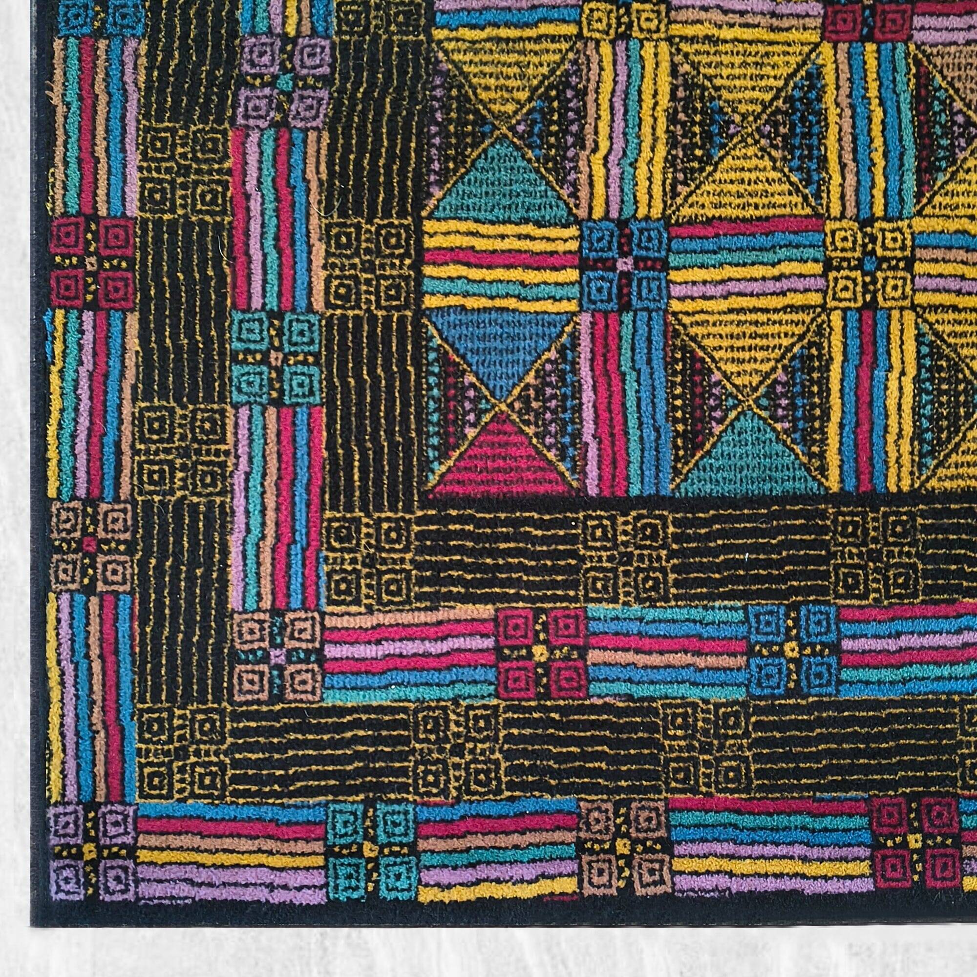 Tapis en laine géométrique italien magnifique des années 1980 par Missoni pour T&J Vestor