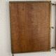 Vintage mirror 1900 barber triptych brass and wood - 29 x 70 cm