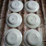 6 mismatched antique deep plates