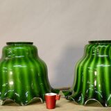 Set of 4 Large Tulips in Opal Glass, Height 32 cm