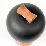 Poupée Kokeshi vintage japonaise avec kimono rouge et nœud
