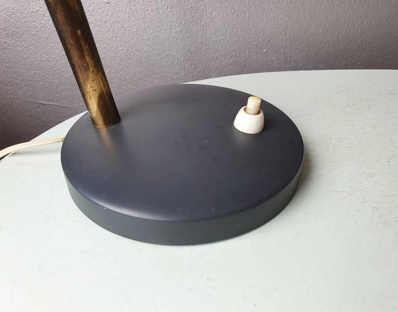 70s swan collar metal desk lamp