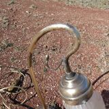 Lampe tulipe col de cygne Art Déco laiton