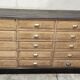 Old oak cabinet with fifteen drawers