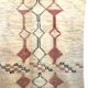 Old Berber carpet Marmoucha with pink and black patterns 2,82x2,11m