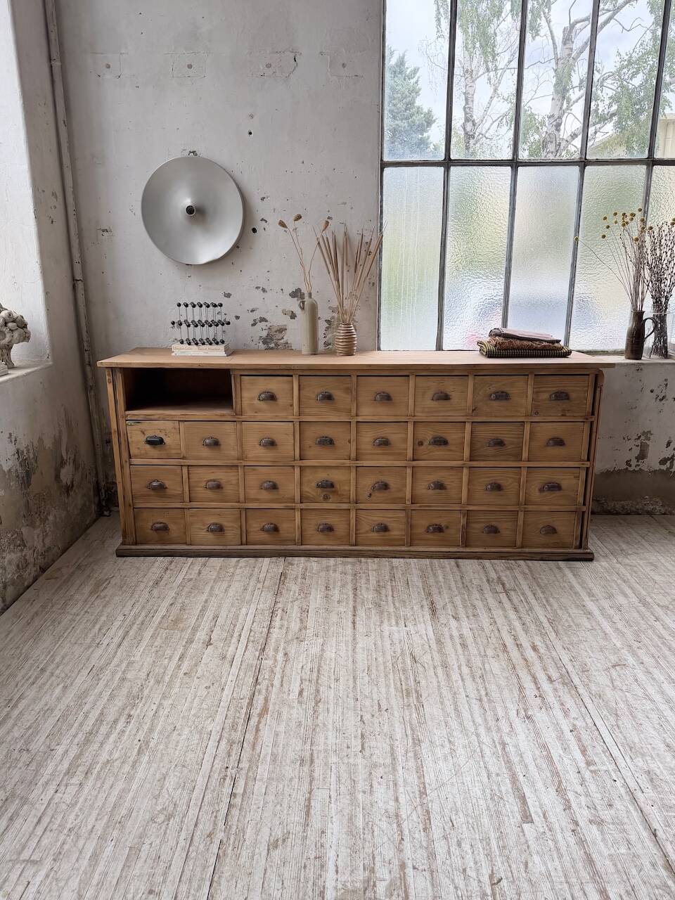 Meuble de métier pin XL années 50