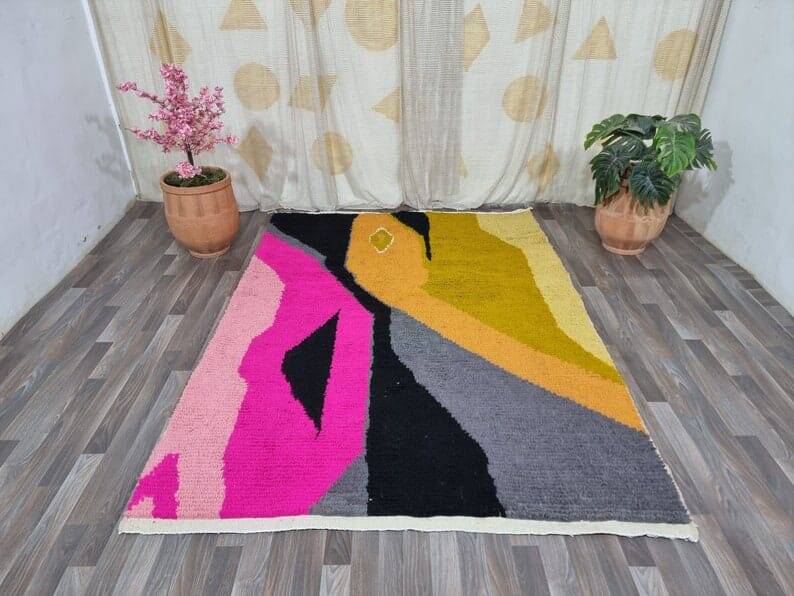 Tapis beni ouraine fait main traditionnelle taille 150 x 250 cm