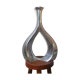 Contemporary design cast aluminum soliflore vase