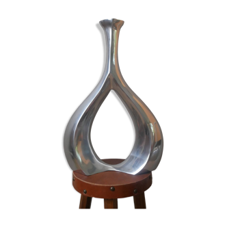 Vase soliflore fonte d'aluminium design contemporain