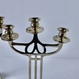 Paire Chandeliers laiton ancien Danemark 1930 Art-Déco