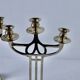 Pair of old brass candlesticks Denmark 1930 Art-Deco