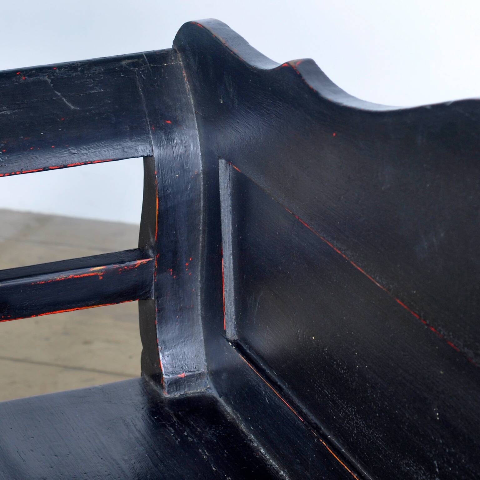 Antique pine bench, 1900s