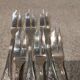 6 silver-plated metal cake forks by Christofle Marly.