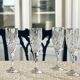 6 crystal flutes from Slovakia.