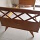 Vintage Scandinavian bed with crosspieces 50s