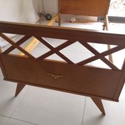 Lit scandinave vintage à croisillons années 50