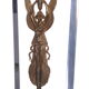 Vintage Plexiglas Stand or console with brass Lady, 1970 Italy