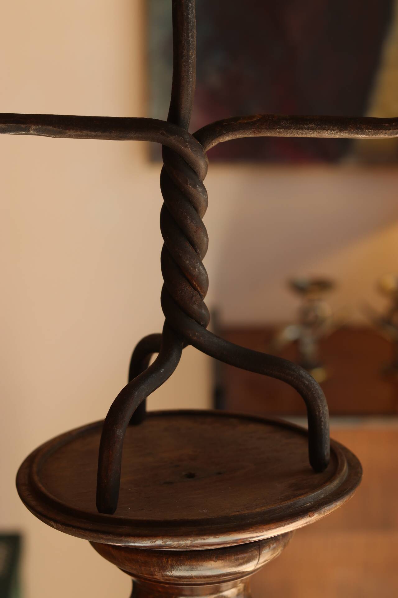 Wrought iron candle holder – 1950s