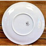 7 anciennes assiettes à dessert Creil et Montereau Terre de fer