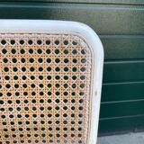 Set of 4 Cesca b32 model chairs in white by Marcel Breuer