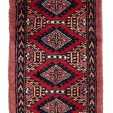 Vintage carpet pakistani lahore handmade 33cm x 66cm 1970s
