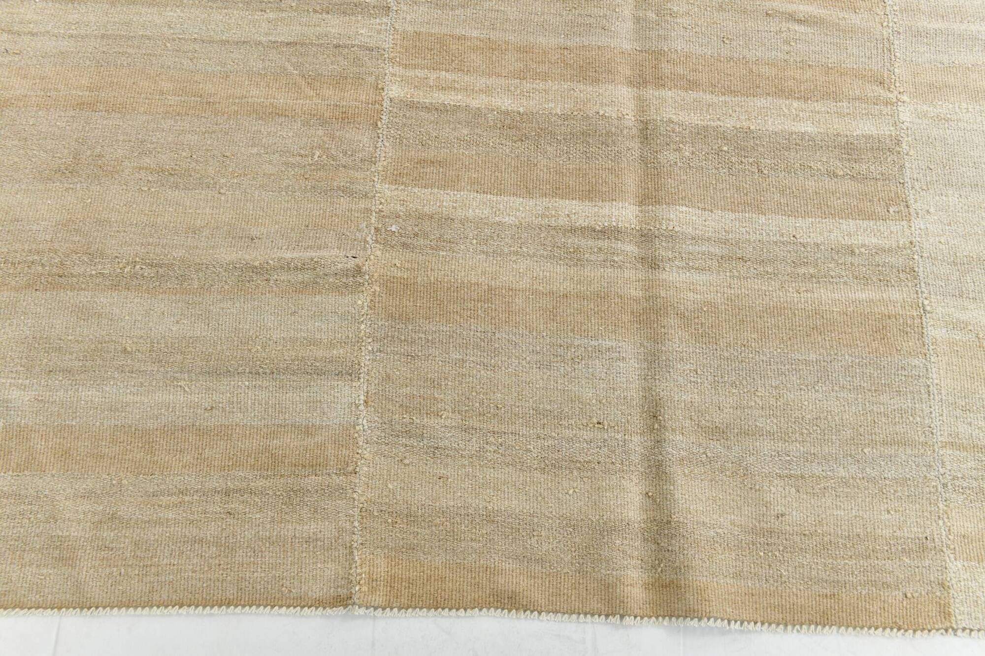Tapis Kilim surdimensionné beige et crème 8x10, 234x294 cm