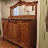 Buffet avec marbre et miroir
