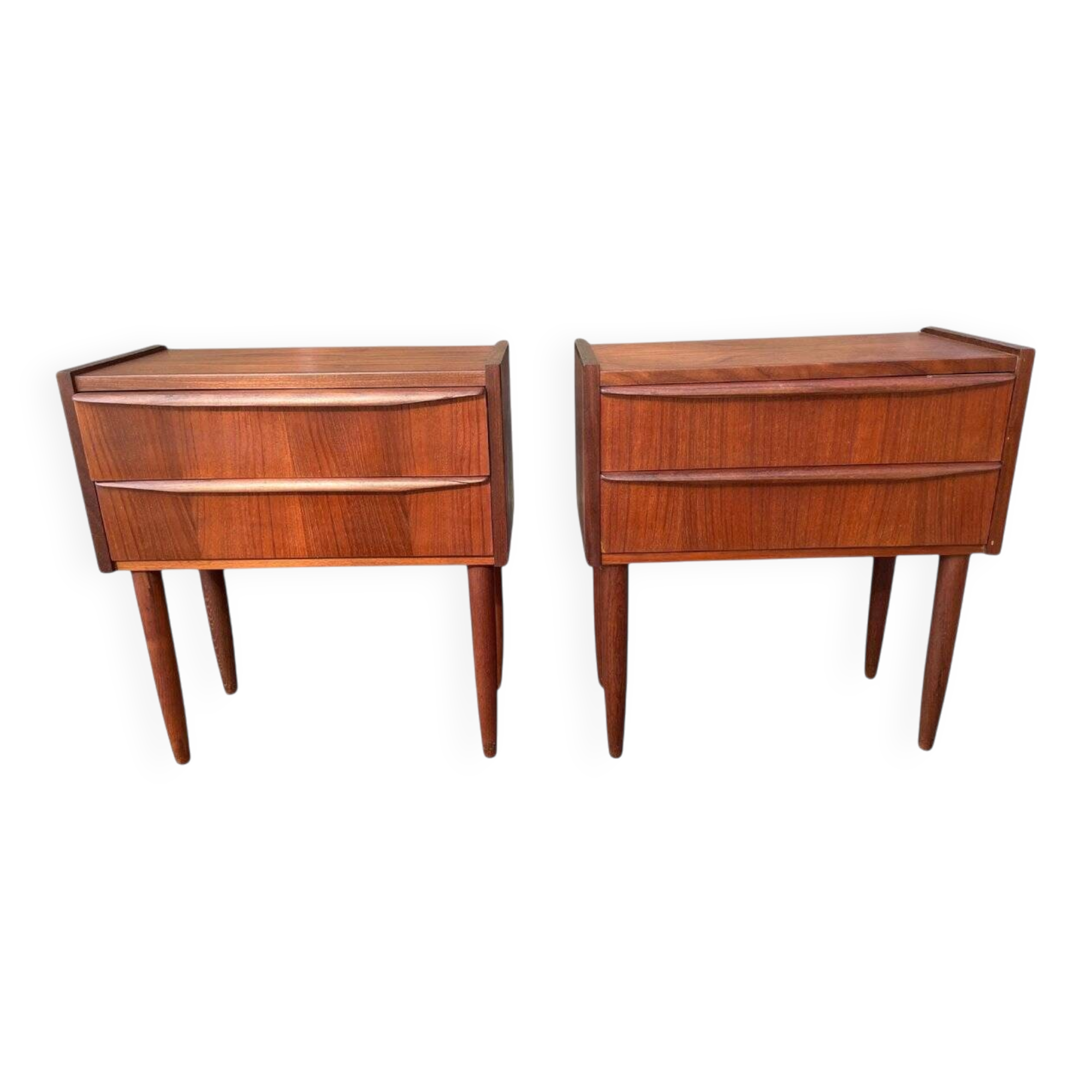 Vintage Danish teak bedside tables, 1964, set of 2
