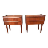 Vintage Danish teak bedside tables, 1964, set of 2