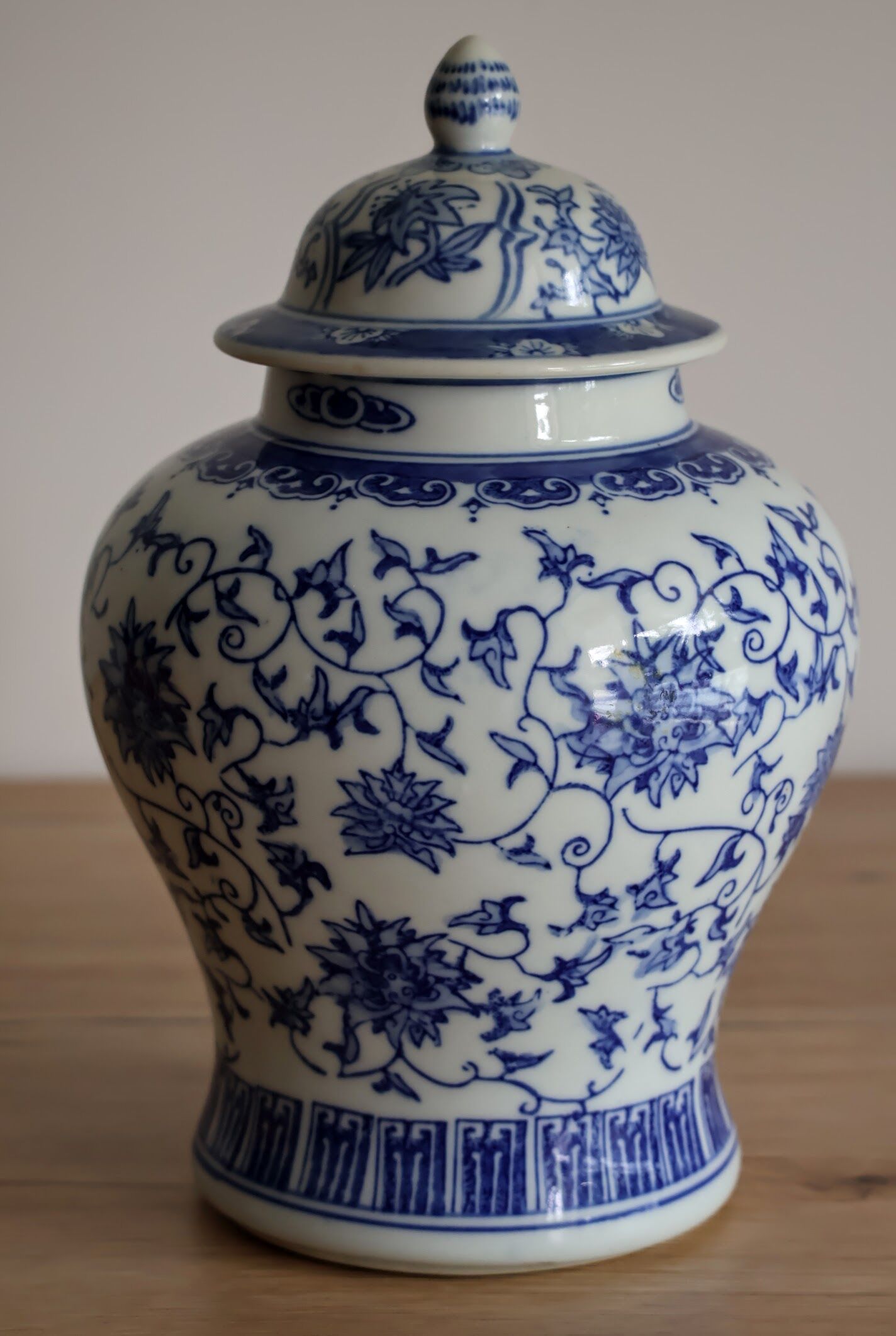 Grand pot à gingembre en porcelaine chinoise