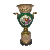 Rococo pedestal vase in Paris porcelain around 1830
