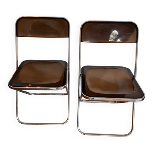 Lot de 2 chaises plexiglas