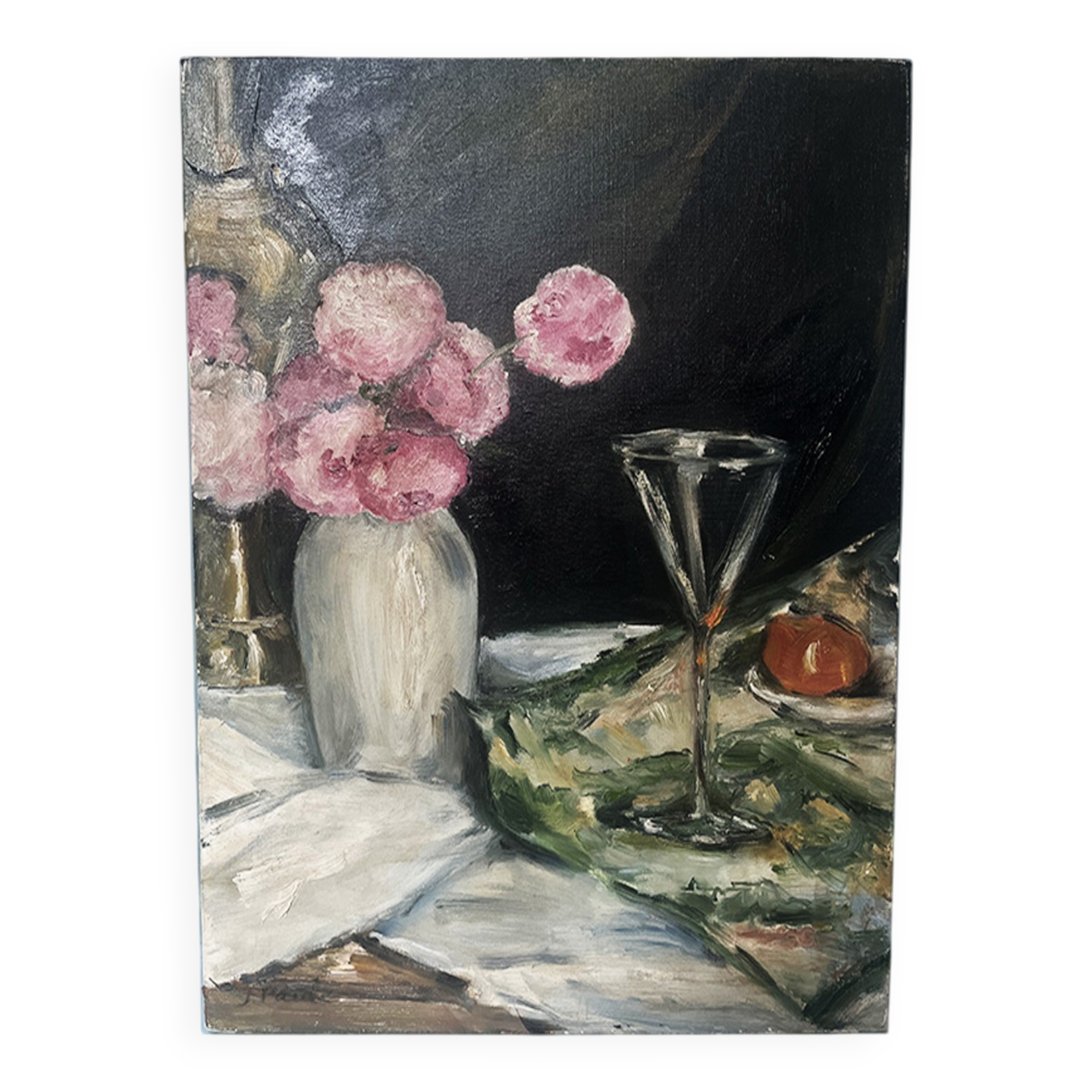 1960s table "The Glass" signed JP