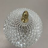Modernist  "pineapple" ceiling light by glashütte limburg attrib., germany 1970