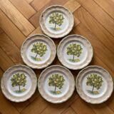 Lemon tree pattern dessert plates - Italian ceramic