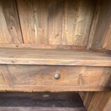 Empire wardrobe in solid walnut, France, mid-19th century.