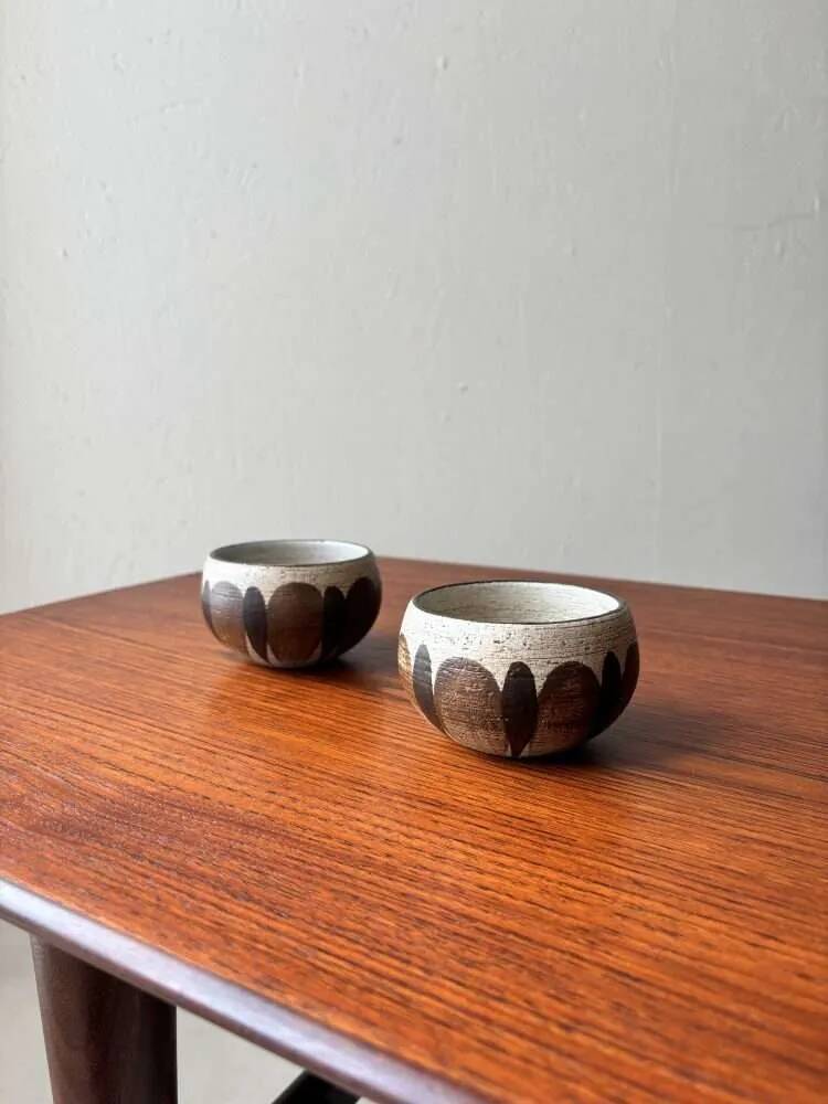 Set of ceramic bowls by Gabriel Fourmaintraux from the 1950s.